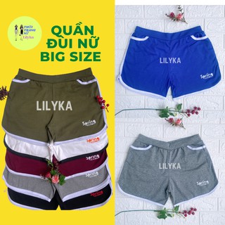 Quần short nữ bigsize lưng thun dáng ngắn ôm đùi mặc nhà cá tính lilyka QS05