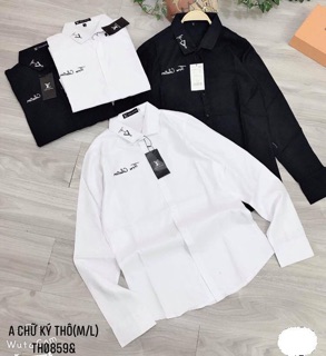 Áo sơmi chữ ký in cổ - TH