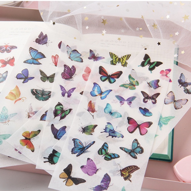 Bộ 6 Tấm Nhãn Dán Trang Trí Sổ Tay Xinh Xắn