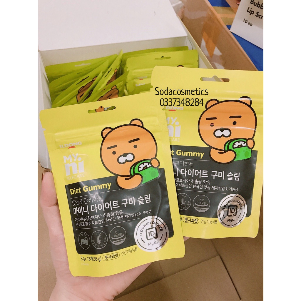 Kẹo Dẻo Giảm Cân Đẹp Da Myni Diet Gummy-  Viên Nhai Giảm Cân Myni Diet Gummy Giữ Dáng