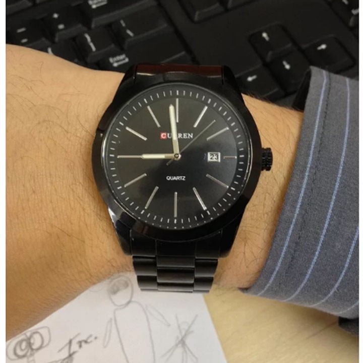 [Mã FAMAYFA2 giảm 10K đơn 50K] Đồng hồ nam Curren CR109 mặt màu đen | BigBuy360 - bigbuy360.vn