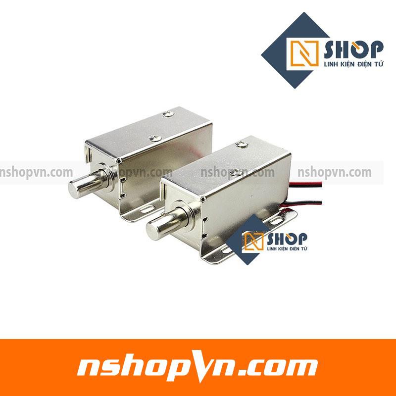 Khóa Chốt Điện Từ LY-01 12VDC hoạt động như một ổ khóa cửa sử dụng Solenoid để kích đóng mở bằng điện, loại chốt tròn