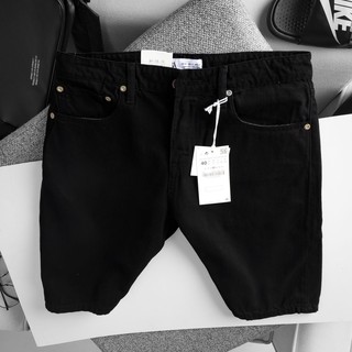 Quần short jean nam Zara J01 màu ĐEN cao cấp - Mạnh Mẽ Nam Tính