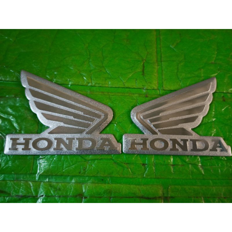 Bộ tem nổi cánh chim honda bạc hợp kim nhôm cao cấp