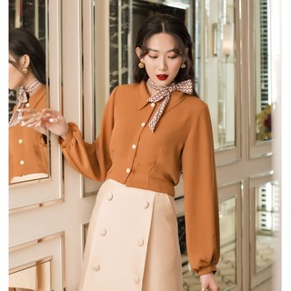 Ceci cela - áo cropped tay dài