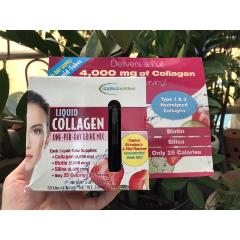 Collagen nước Collagen Liquid hộp 30 ống uống dành cho phụ nữ collagen ống của Mỹ