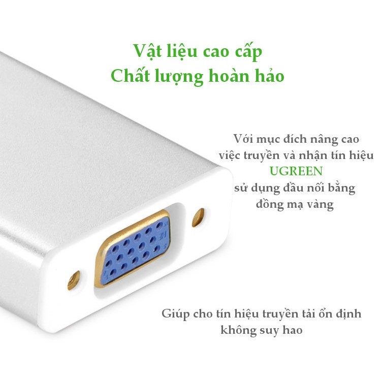 Cáp Chuyển DisplayPort Sang VGA có Audio Ugreen - 20412