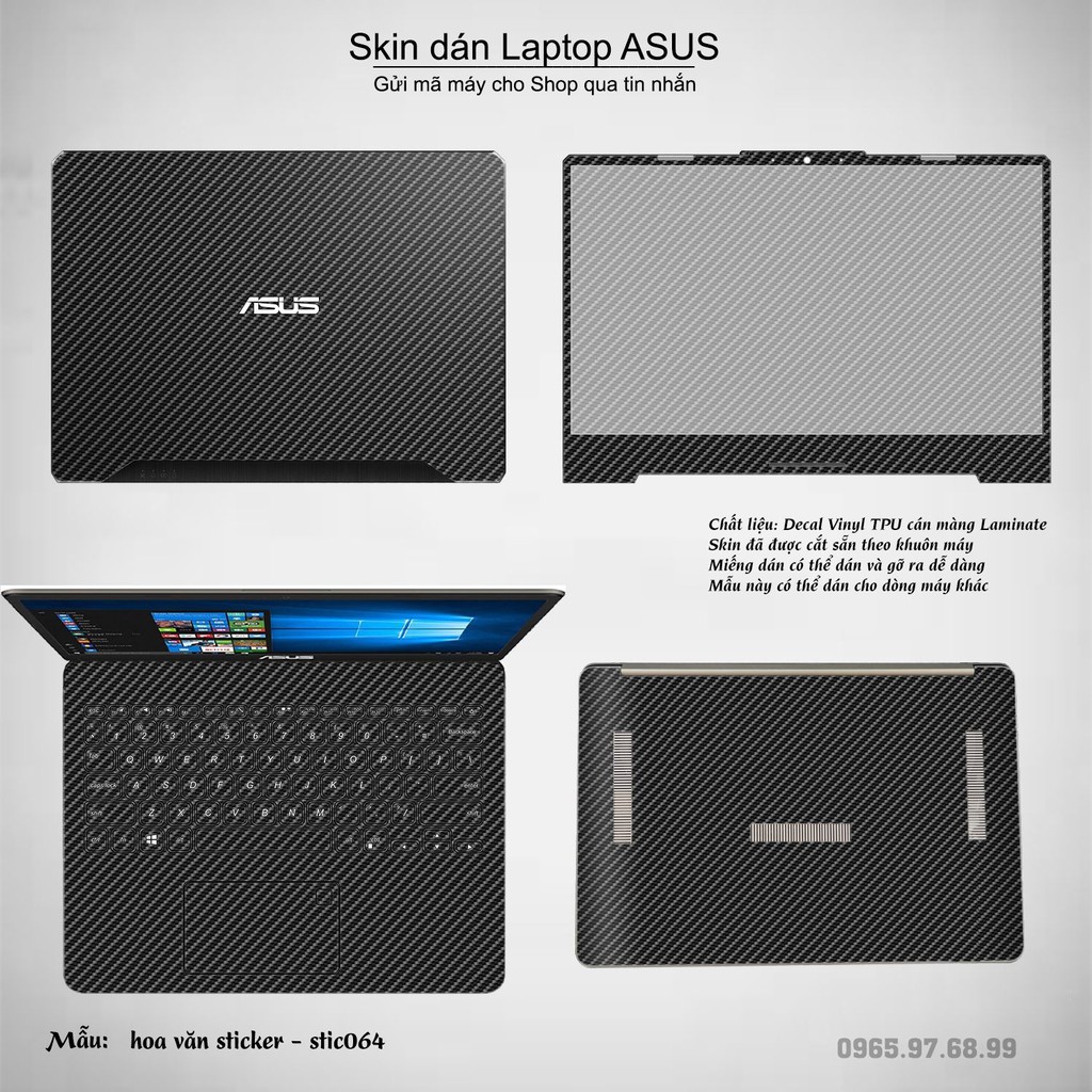 Skin dán Laptop Asus in hình Hoa văn sticker nhiều mẫu 11 (inbox mã máy cho Shop)