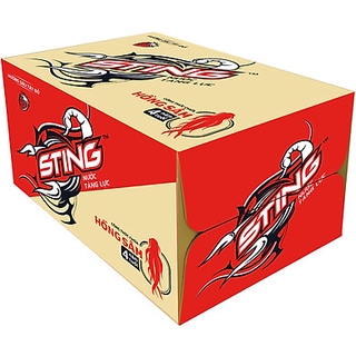 Thùng Nước Tăng Lực Sting Dâu 330ml - Chai Nhựa