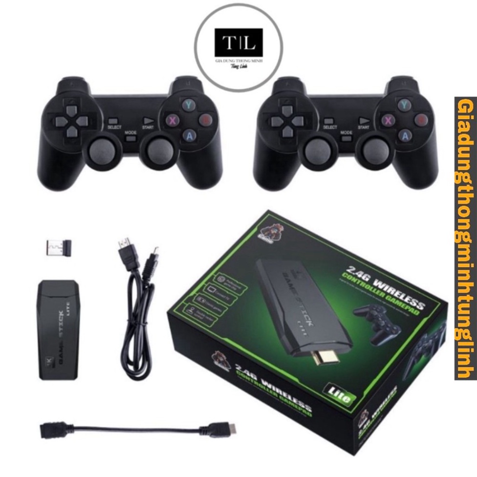 Máy Chơi Game Stick 3500 Lite HDMI - Máy điện tử 4 nút cầm tay không dây hỗ trợ hai người chơi cùng lúc 32GB 64GB