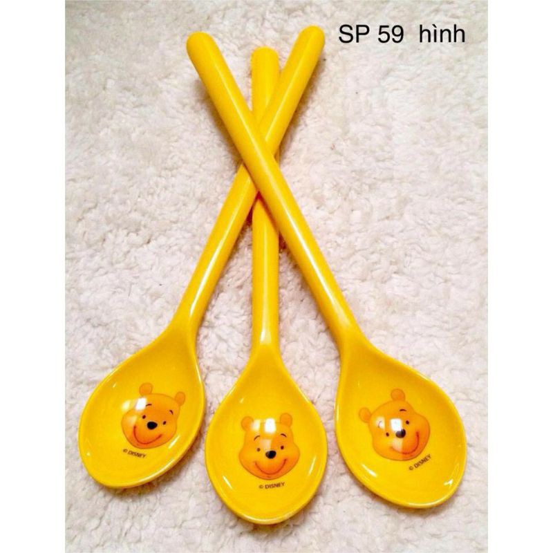 THÌA NHỰA THÁI LAN HÌNH GẤU CỠ ĐẠI cán 18cm