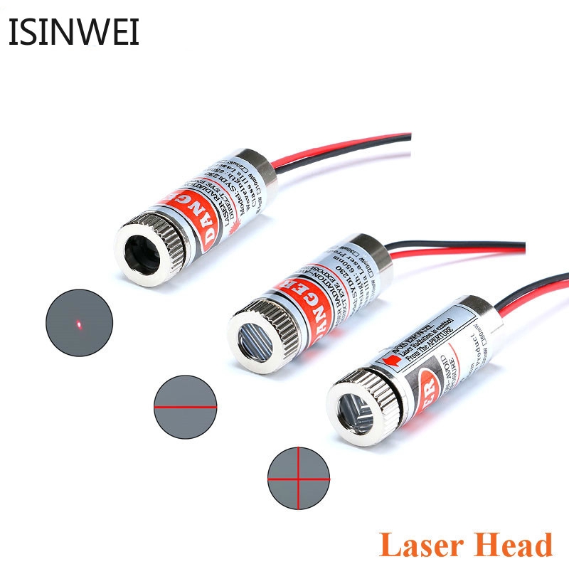 Đầu diode laser đỏ 650nm 5mW có thể điều chỉnh