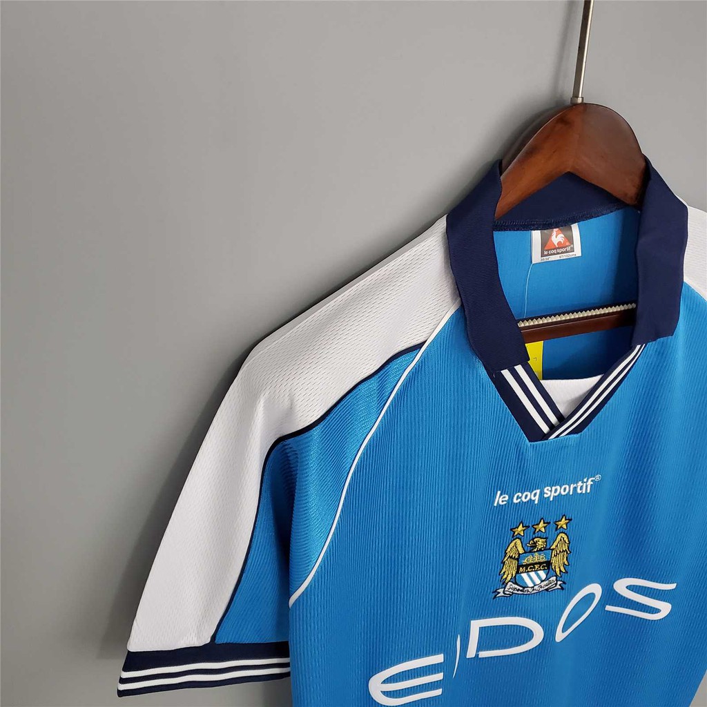 Áo Bóng Đá Đội Tuyển Manchester City 99-01 Phong Cách Retro