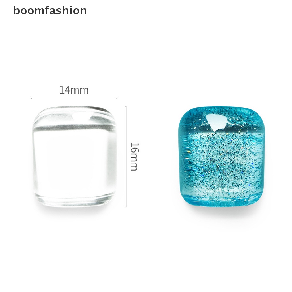 [boomfashion] 10pcs Transparent Glass Gel Nail Art Display Nail Color Board Manicure Tools [new]