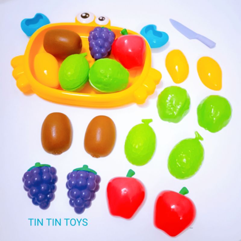 Đồ chơi rổ rau củ, trái cây, giúp bé nhận biết các loại quả