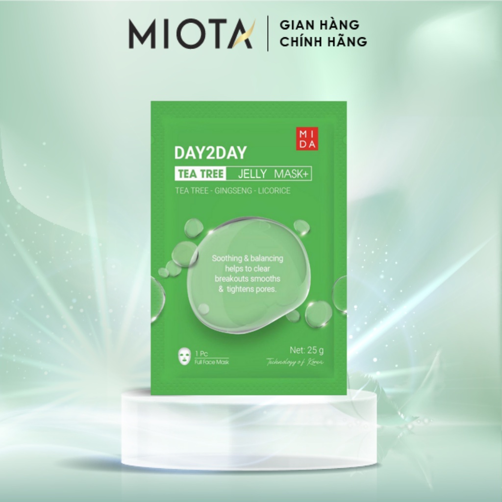 Mặt nạ giấy Miota Mask Day2Day Tea Tree & Jelly Mask 25ml