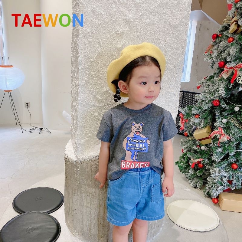 Áo thun bé trai gái Hàn Quốc xuất dư trẻ em từ 1 đến 5 tuổi chất liệu cotton Taewon Kids AT02