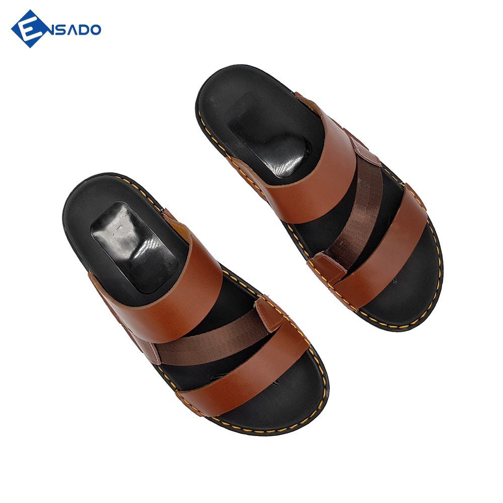 Dép Doctor Nam Dép Quai Chéo Nam Da Bò Mạnh Mẽ Trẻ Trung Ensado DE7016