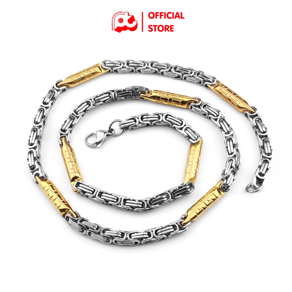 Dây chuyền nam cao cấp thời trang đẹp titan thép không gỉ kiểu zizac PT JEWELRY kích cỡ 5mm PTDCNA186