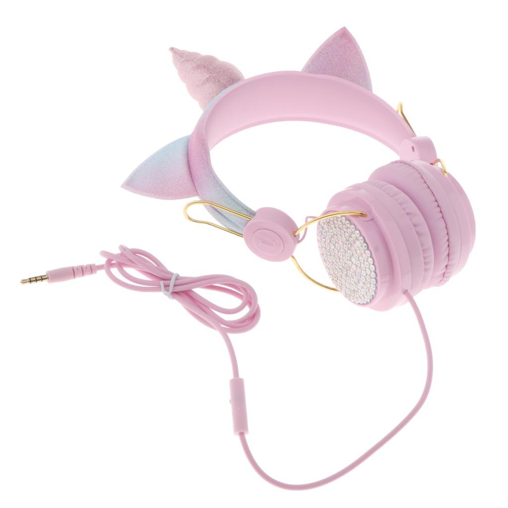 Tai Nghe Chụp Tai Có Mic Hình Unicorn Dễ Thương Cho Bé Gái Bubb Shop61