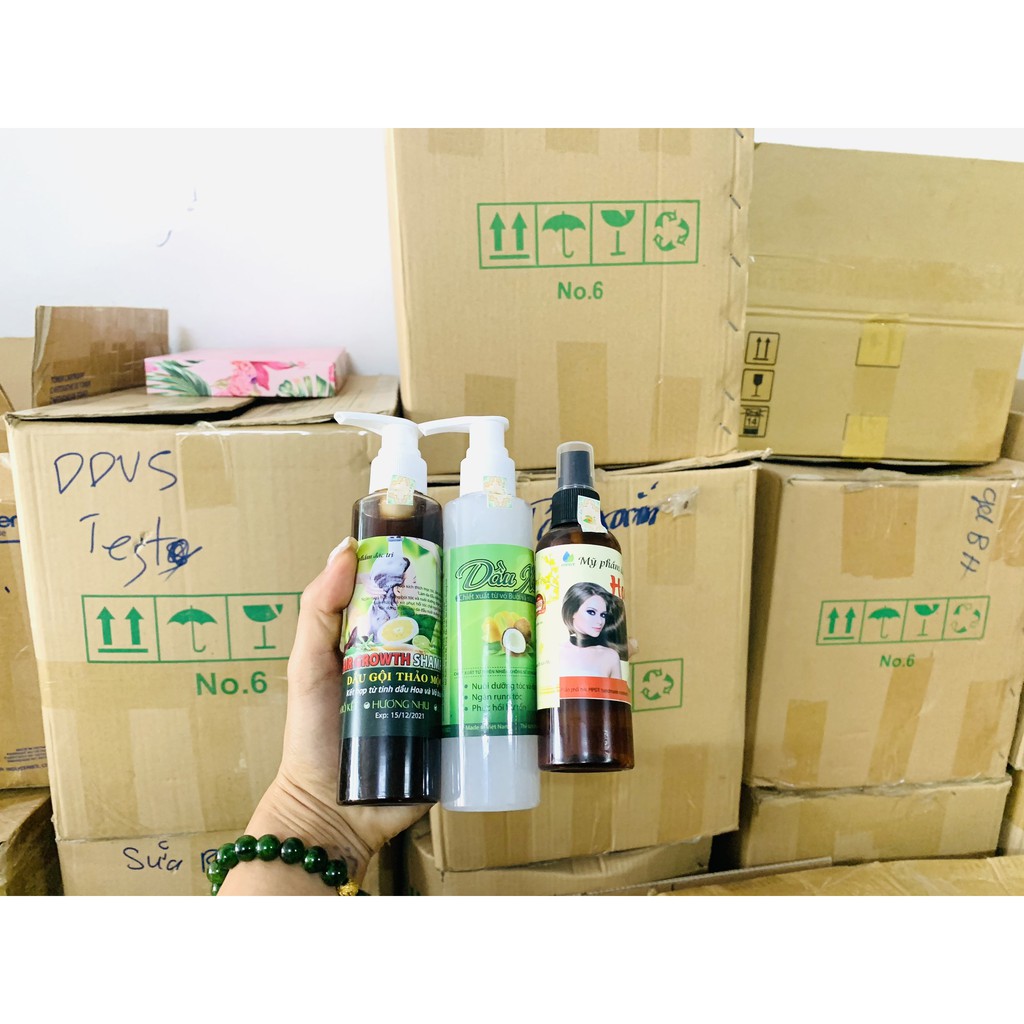 Combo Dầu Gội Bồ Kết Hương Nhu Vỏ Bưởi và Dầu Xả Sữa Dừa Hoa Bưởi chống rụng tóc, kích mọc tóc làm dày và dài tóc