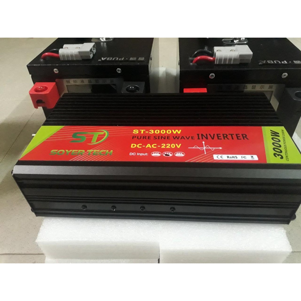 Bộ chuyển đổi điện Sin Chuẩn 3000W-Bộ Đổi Nguồn 12V/24V/48V sang 220V Sin Chuẩn 3000w-ST-3000W-SOYER TECH