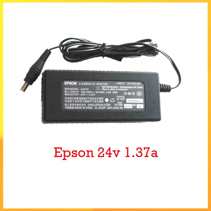 Adapter nguồn máy scan Epson 24v 0.8a, 24v 1a,1.1a, 24v 1.37a