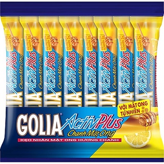 Gói 16 thỏi kẹo nhân mật ong hương chanh Golia Activ Plus 29,5g