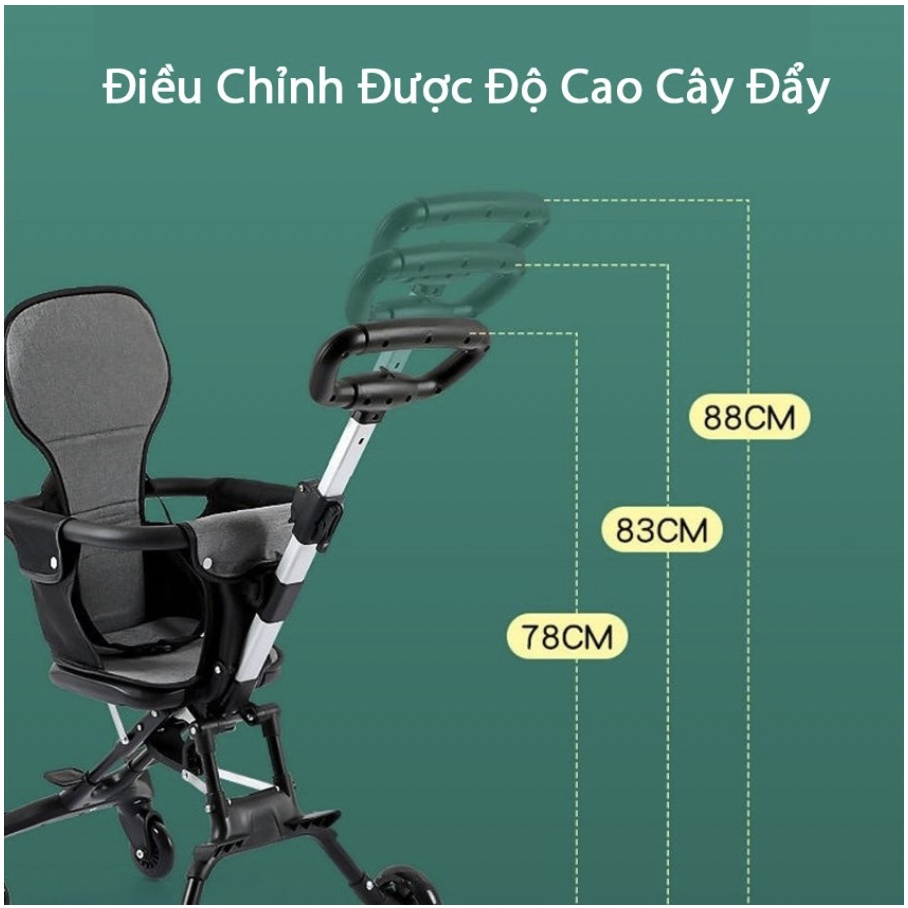 [Giá Tốt] Xe đẩy du lịch cho bé, có thể gấp gọn tiện lợi