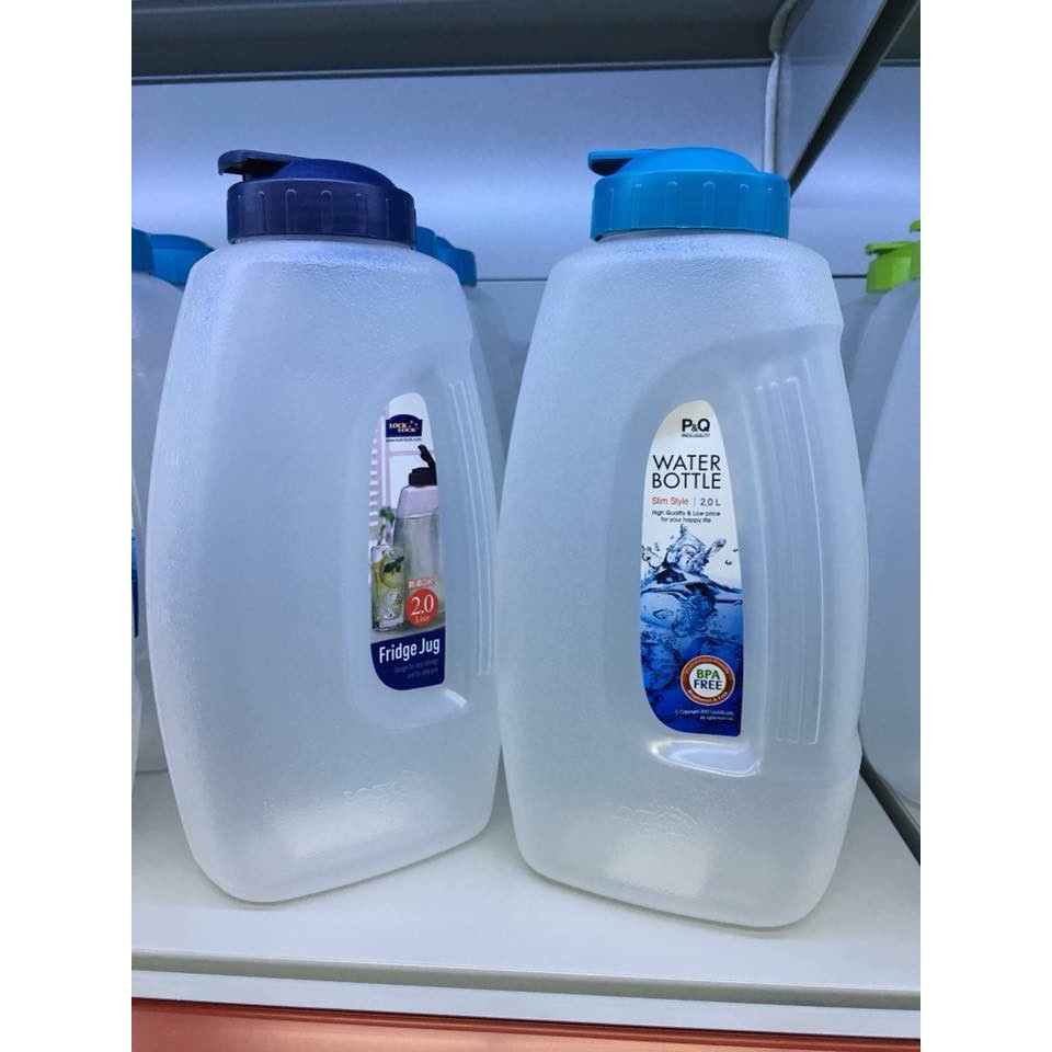 Bình nước nhựa 2 lít Lock&Lock Fridge Jug (màu nắp: xanh lá/ xanh dương đậm/ xanh dương lợt/ vàng)