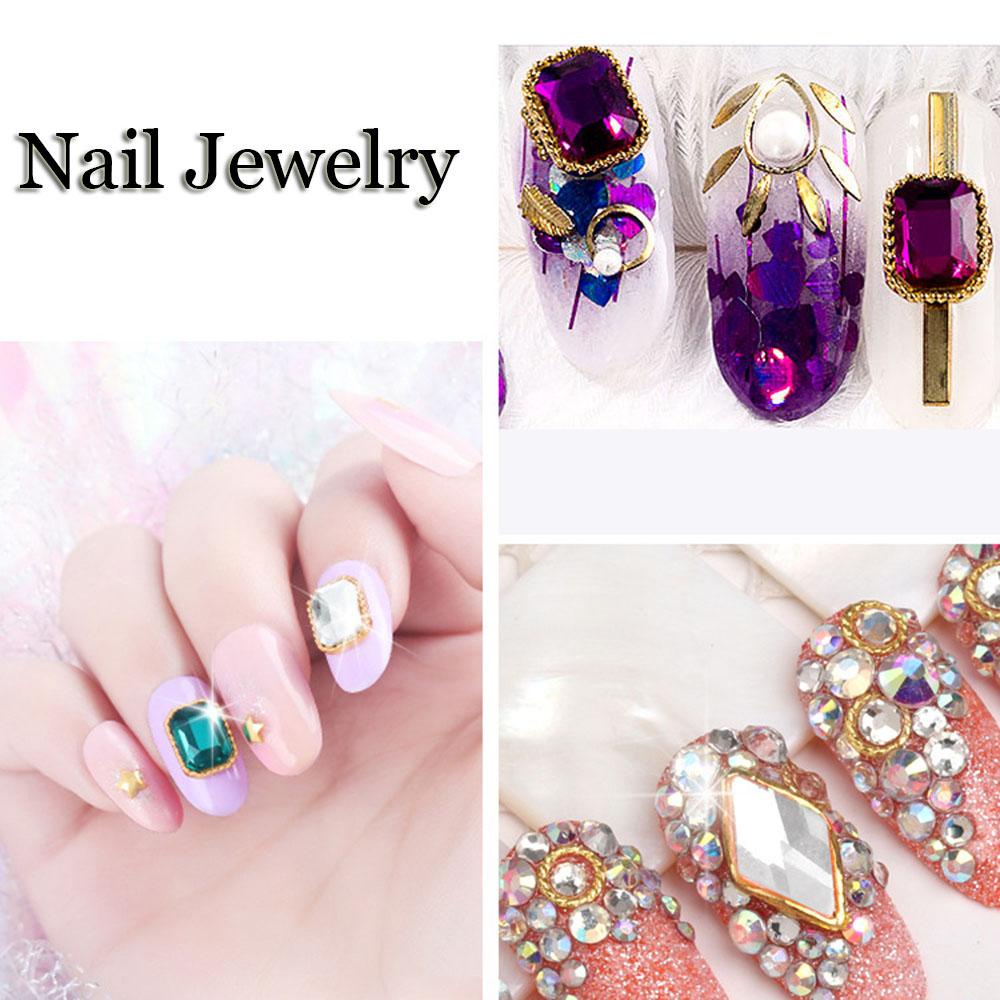 Phụ Kiện Trang Trí Móng Tay Nhiều Hình Dạng DIY|Mặt Dây Chuyền Thủy Tinh Lấp Lánh Charms