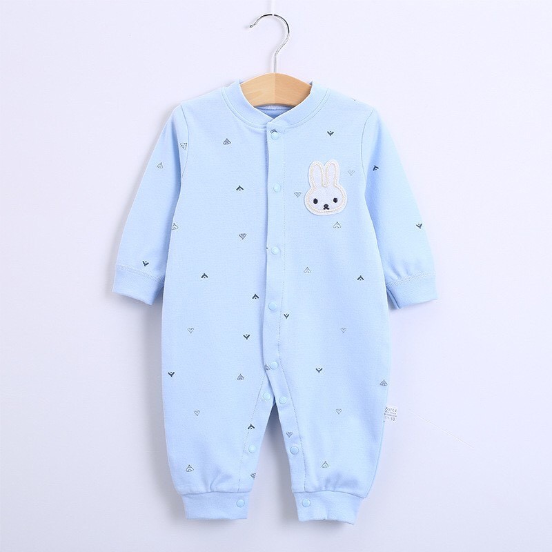 Body cho bé TEDDY, bodysuit dài tay liền thân cotton xuất Hàn cho bé trai và bé gái sơ sinh từ 0-3 tháng