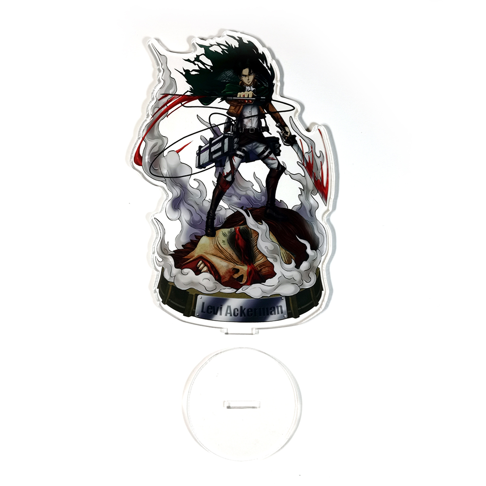 Attack on Titan Shingeki no Kyojin Levi Rivaille fighting with Kemono no kyojin acrylic stand figure model desk decoration toy