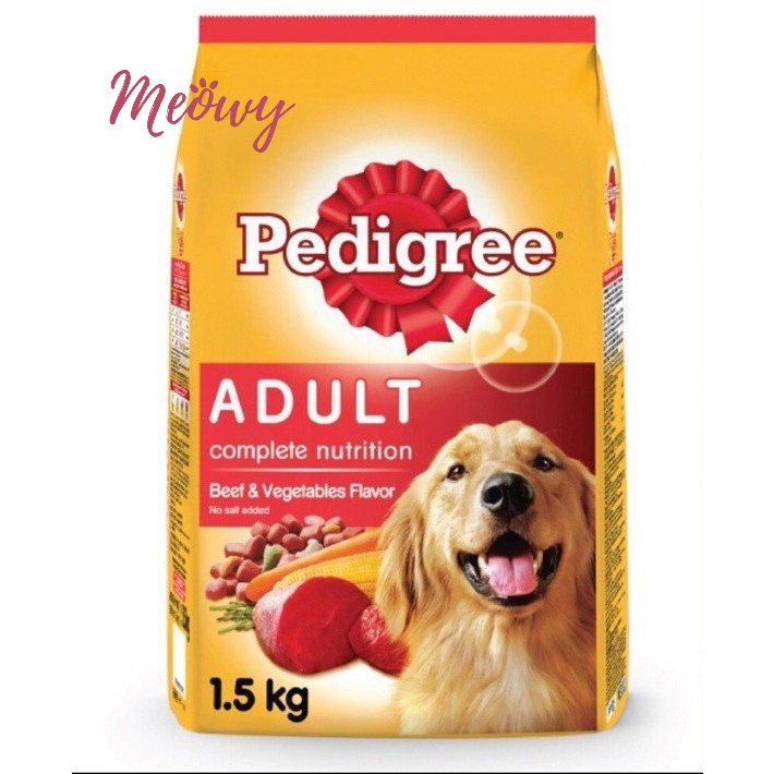 hạt Pedigree Chó trưởng thành trên 10 tháng tuổi vị bò rau củ