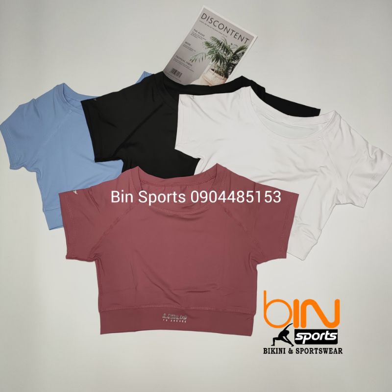 Aó croptop tập yoga, gym, aerobic thể thao Bin Sports A086