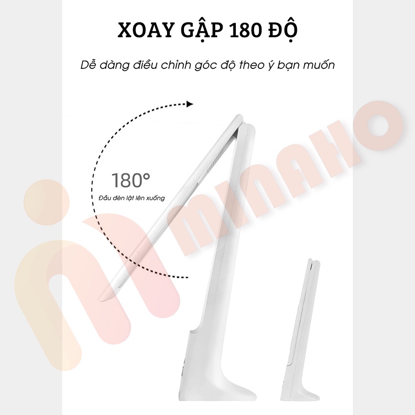 Đèn Học Để Bàn LED Chống Cận Thị Minaho - Đèn Học Để Bàn 3 Chế Độ Sáng, Cảm Ứng Tích Điện