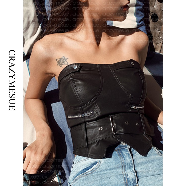 Áo ống da kèm nịt (SẴN M) | BigBuy360 - bigbuy360.vn