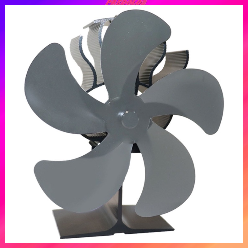 Heat Powered 5 Blade Stove Fan Eco Friendly Fireplace Fan Efficiency