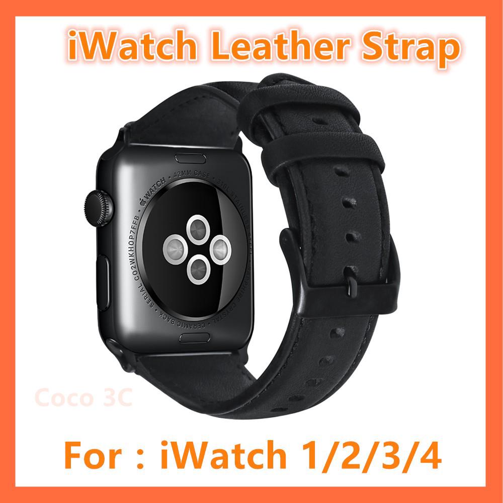 Dây đeo bằng da thay thế cho đồng hồ Apple iWatch 38 40 42 44 mm