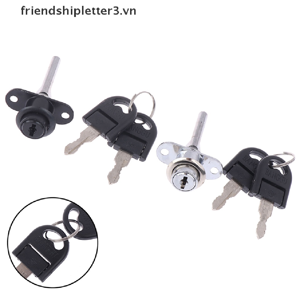 1 Ổ Khóa Cửa Tủ Bằng Hợp Kim Kẽm 16mm + 2 Chìa Khóa