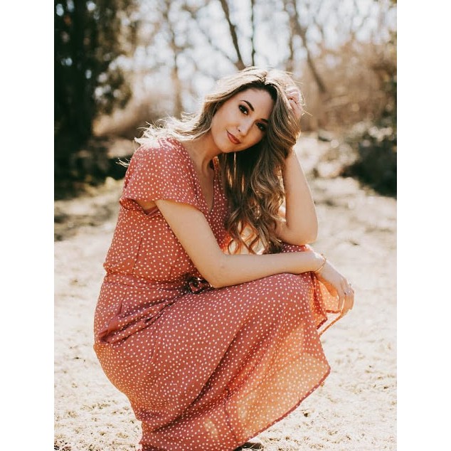 Đầm Sienna Sky Retro Midi Dress cổ V xinh yêu