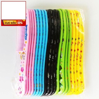 [sỉ ib] Lược nhựa màu hoa