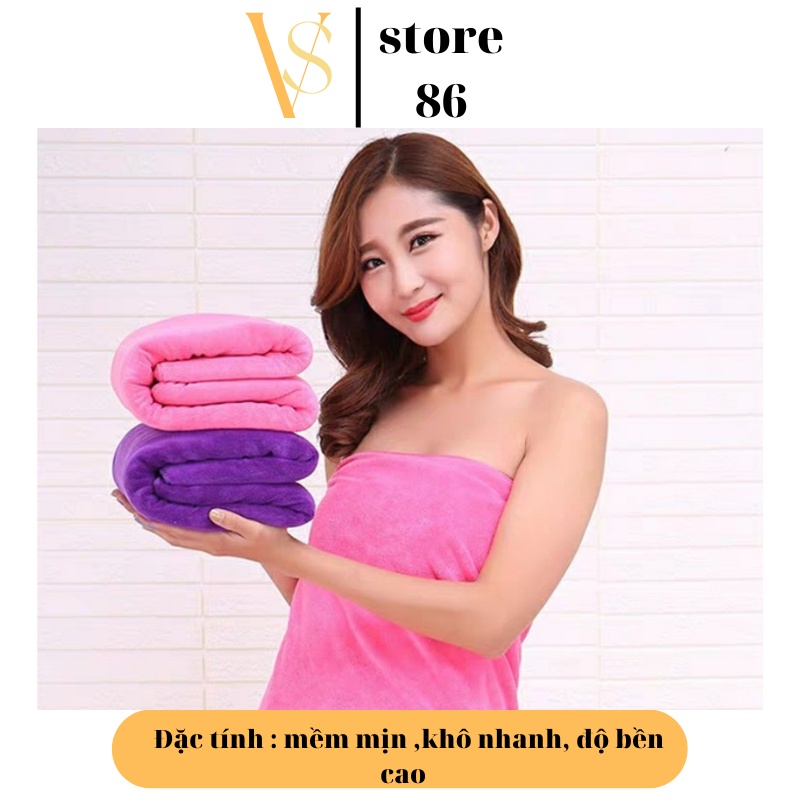 Lớn Khăn Tắm Lông Cừu Hàn Quốc Cao Cấp 70x140 cm Chất Bông Siêu Mềm Mịn Thấm Nước Cực Nhanh