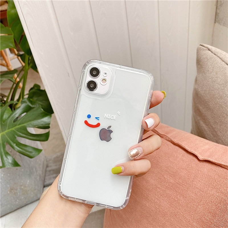 Ốp iphone - Ốp lưng Mặt cười nice & happy trong suốt 5s/6s plus/7/8/7plus/8plus/x/xs/xs max/11/11promax- Awifi Case S1-3 | BigBuy360 - bigbuy360.vn