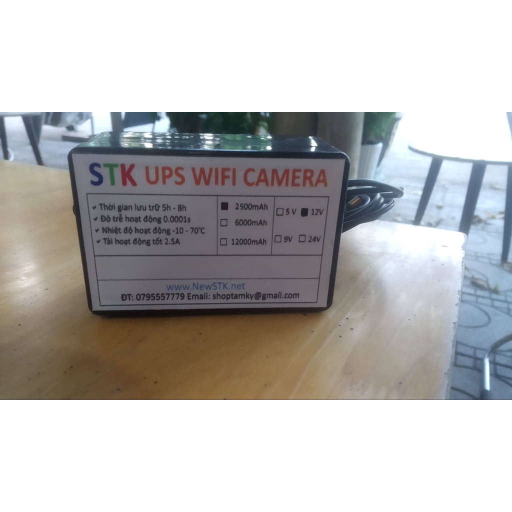 Nguồn dự phòng 12V, UPS 12V cho wifi camera