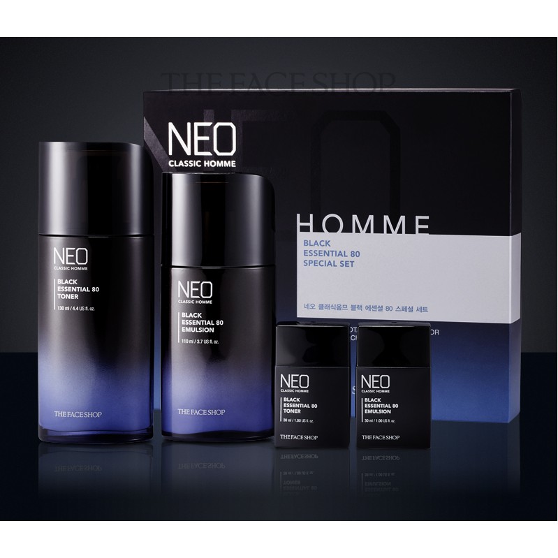 Bộ dưỡng da dành cho nam Neo Classic Homme Black Essential 80 Special Set (4 sản phẩm)