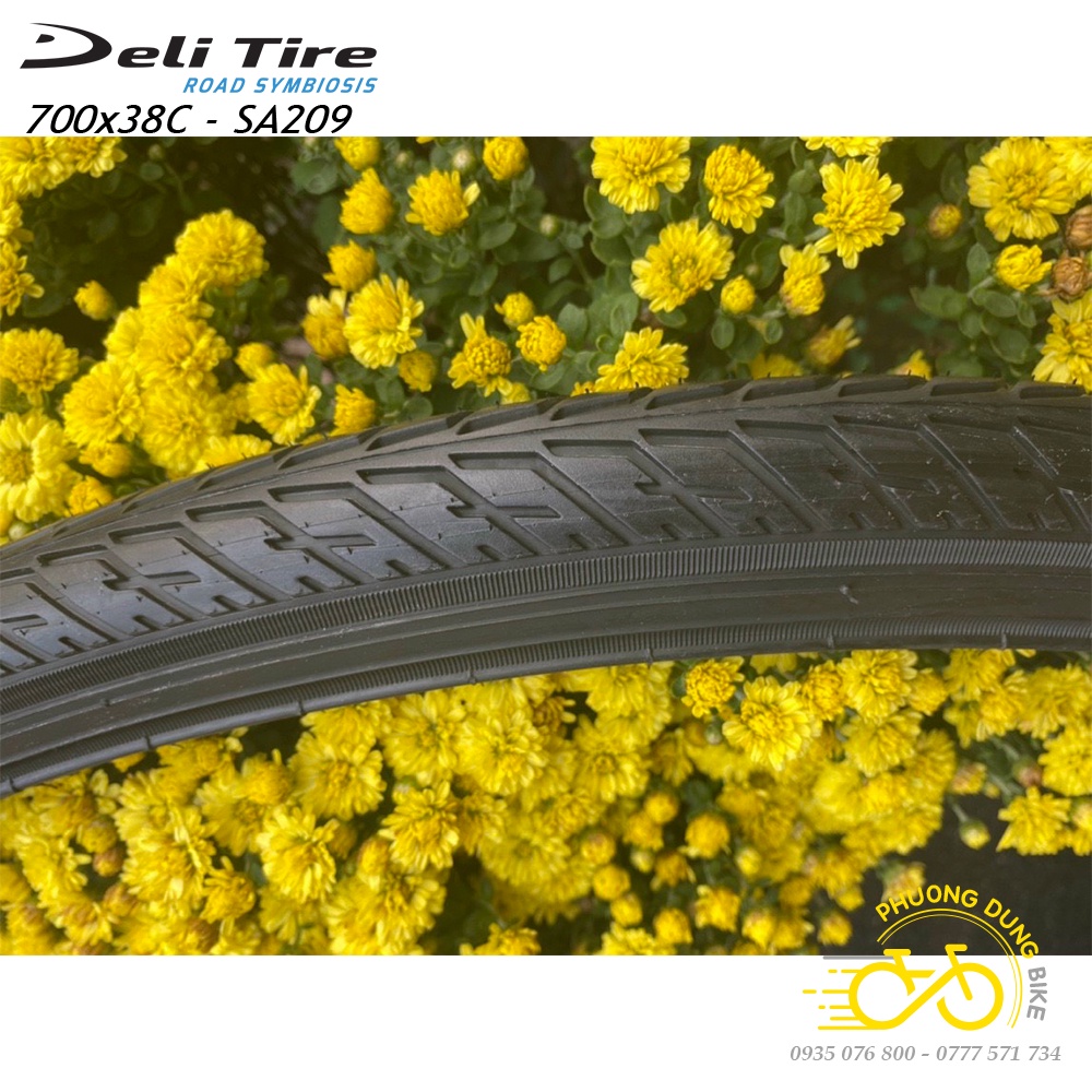 Lốp (Vỏ) xe đạp Deli Tire SA209 700x38C - 1 Chiếc