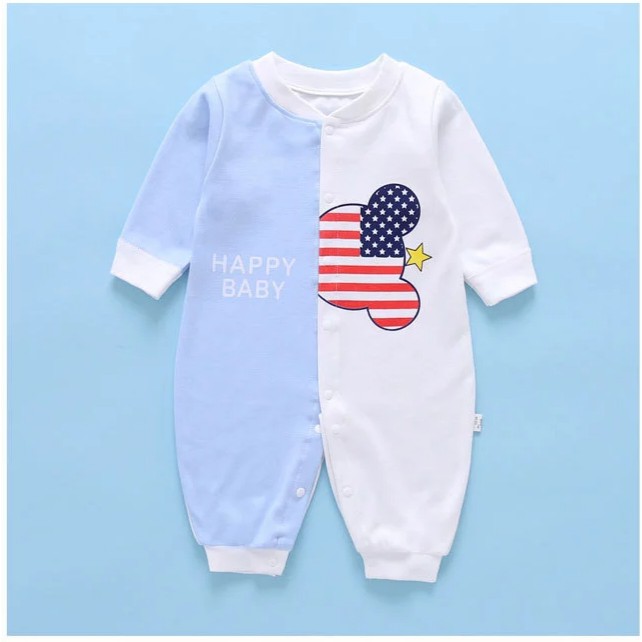 Body liền thân dài tay cotton cho bé trai và bé gái sơ sinh từ 3-17kg, hàng đẹp xuất Hàn - 𝐁𝐃𝟐𝟔