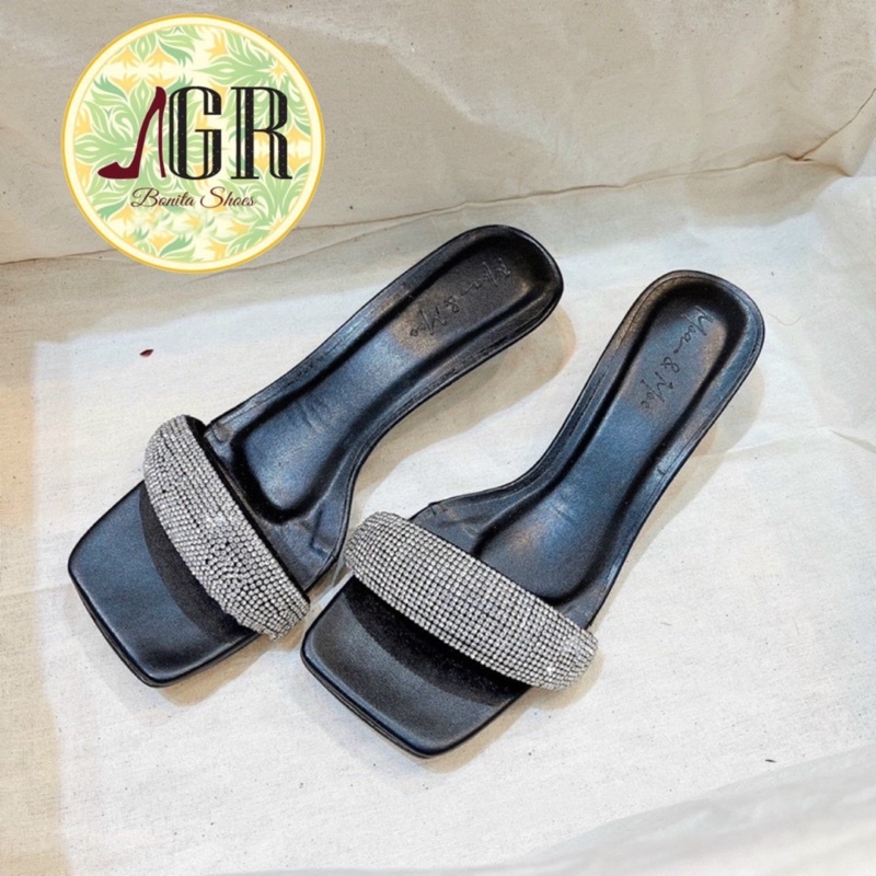 Guốc bản đá sáng siêu xinh gót ú 2 cm