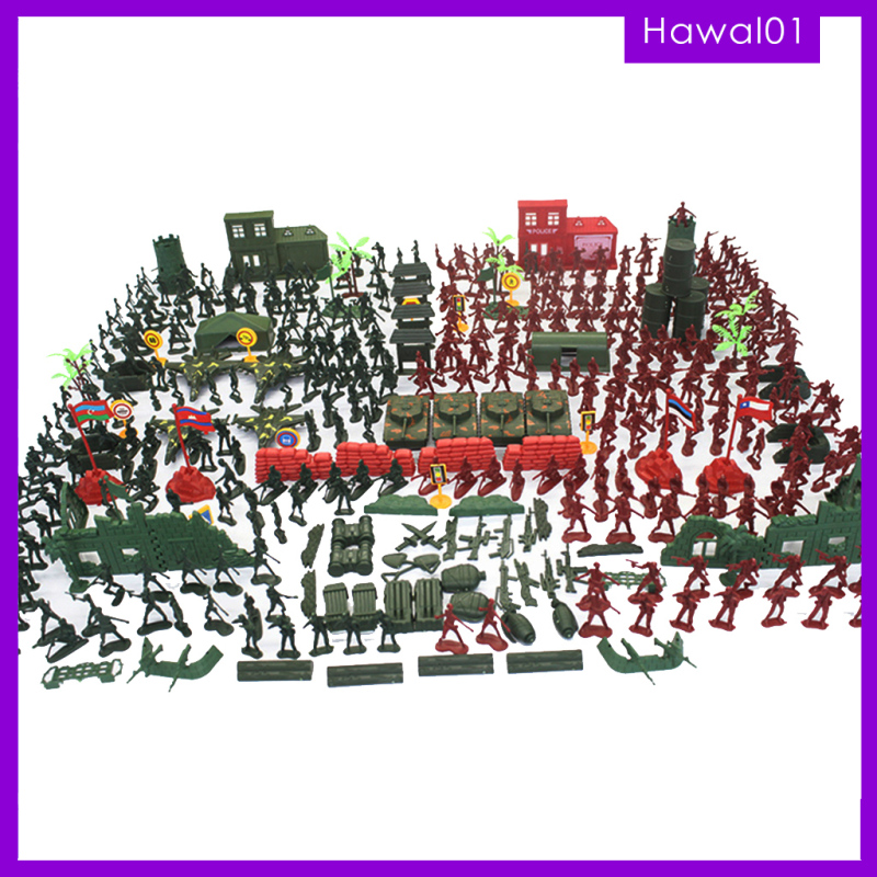 330 Pieces Military Figures and Accessories - Toy Army Soldiers, War Soldiers Playset with Tank, Fighter and Battlefield Accessories